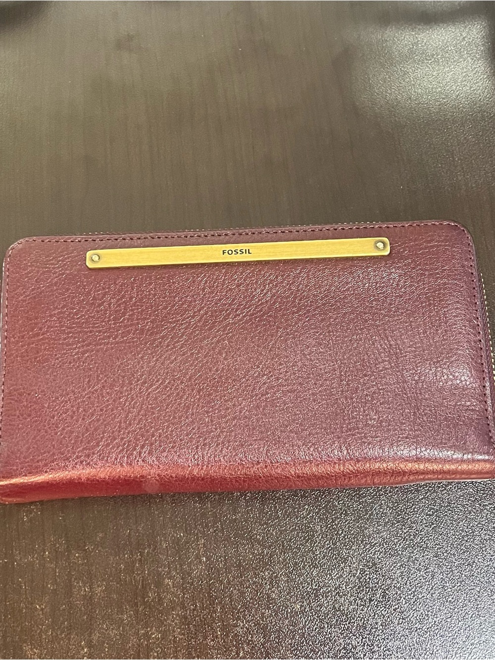 Fossil Liza Zip Around Leather Clutch